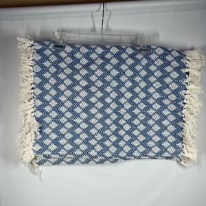 Sticky Toffee Cotton Woven Placemats Fringe Set 4 Boho